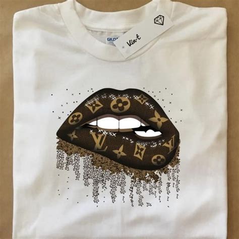 louis vuitton print on lips tshirt|Louis Vuitton Print T.